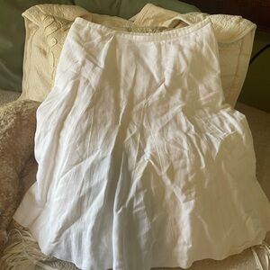 LOFT white Midi Skirt